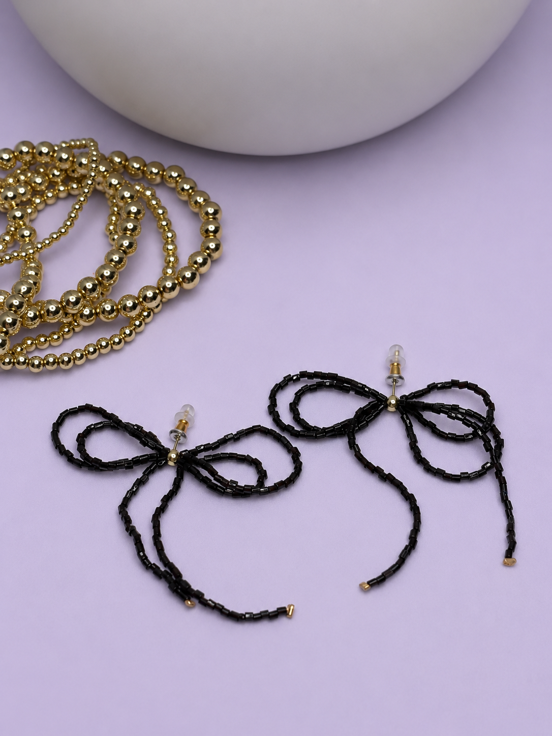 Midnight Bow Earrings