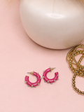 Pearls & Pink Earrings