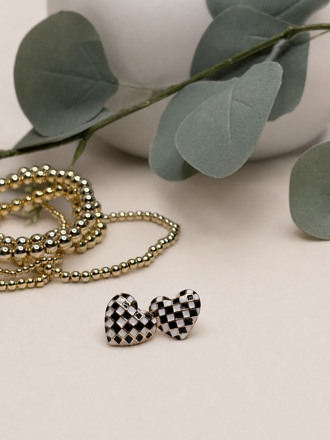 Checkered Crush Studs