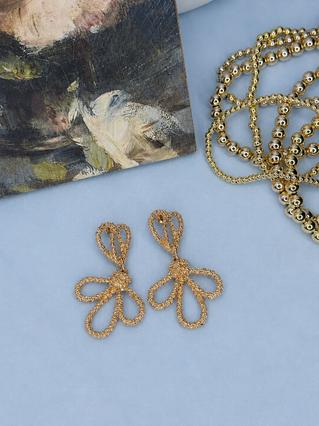 Tied in Gold Earrings