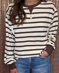 Mocha Stripe Top